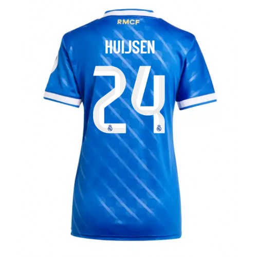 Camisa de Futebol Real Madrid Dean Huijsen #24 Equipamento Alternativo Mulheres 2025-26 Manga Curta
